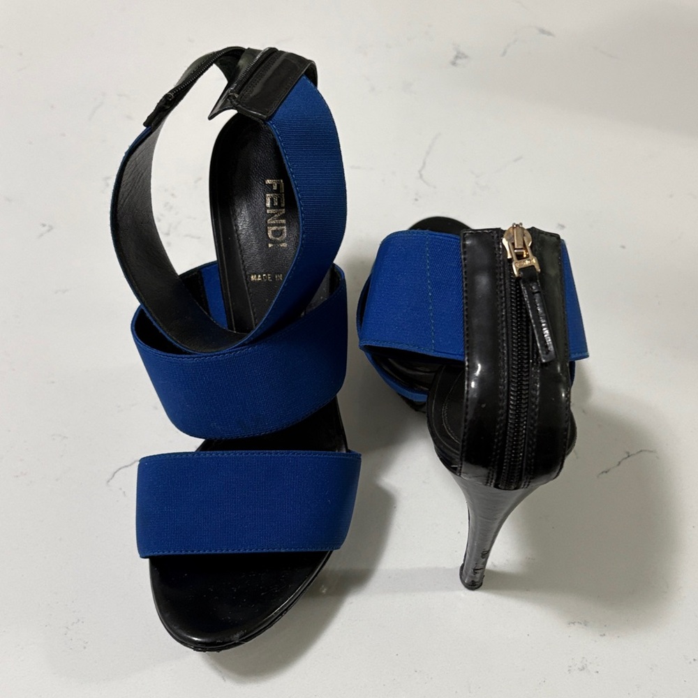 Fendi Women's Black and Blue Heels